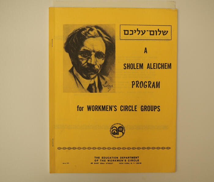Workmen's Circle Guide to Sholem Aleichem on the 50th Anniversary of his passing