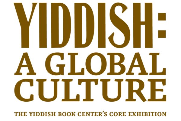 Yiddish: A Global Culture in brown lettering