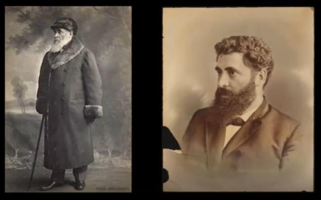 Two photographs of playwright Jacob Gordin