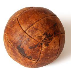 Brown medicine ball belonging to Sholem Asch.