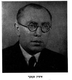 Black and white photo of a man wearing a suit and tie and glasses with a serious expression.