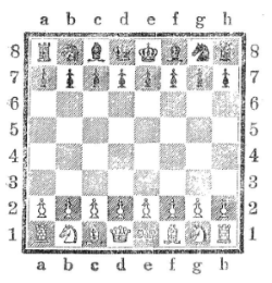 A black and white illustration of a chess board