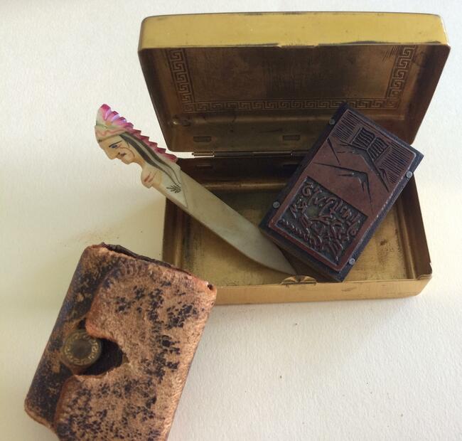 Brass Box and Contents.JPG