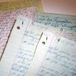 Handwritten letters in Yiddish and English