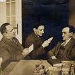 Right to left: Joseph Opatoshu, Jonas Turkow, and Leo Forbert, 1928.