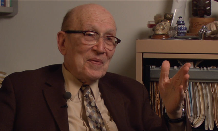 Barnett Zumoff, z"l, during his interview on December 4, 2013 at his office at Beth Israel Hospital in New York, New York