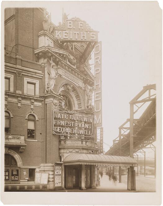 The marquee of B. F. Keith's Orpheum at Fulton Street and Rockwell Place, Brooklyn