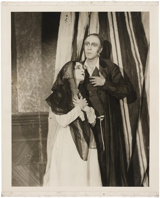 Bella Bellarina and Lazar Fried in "The Dybbuk," ca. 1926.