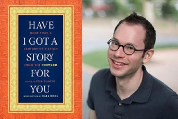 Book Cover and man smiling at camera with glasses.
