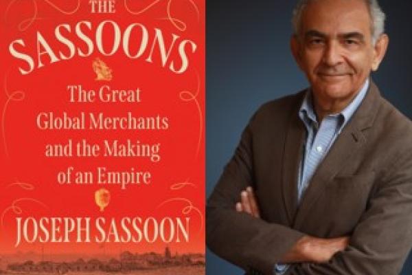 Sassoon Book Cover and Joseph Sassoon folding his arms. 